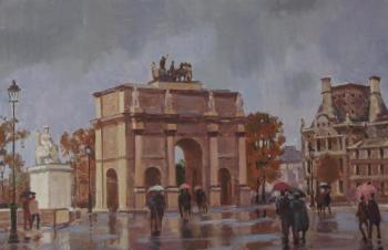 Lapovok Vladimir Abramovich. Rain in Paris. Tuileries Arch
