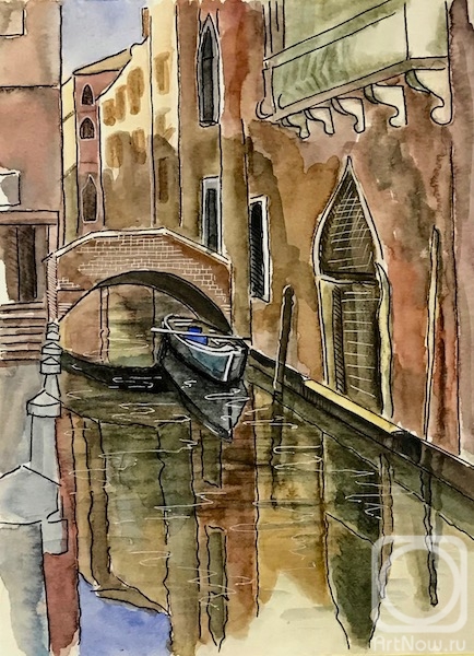 Lukaneva Larissa. Venice. Boat