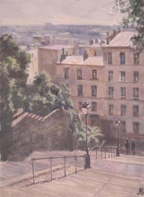 Lapovok Vladimir Abramovich. Paris. Descent from Montmartre