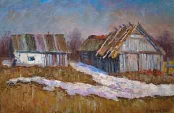 A shed with a thatched roof.Hurriyat. Chernyy Alexandr