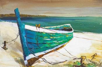 Boat on the sandy shore. Rodries Jose