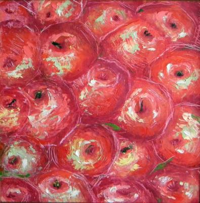 Abundance of apples (Cold Wax Painting). Charova Natali