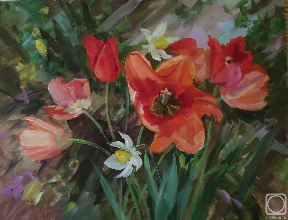 Korolev Andrey. Tulips and daffodils