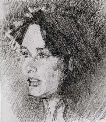 in the light of neon lights. Deryabin Oleg