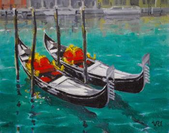 Venice. Two gondolas