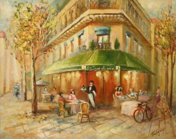 Cafe "Les Deux Magots".  