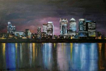 London lights at night (River Thames). Goldstein Tatyana