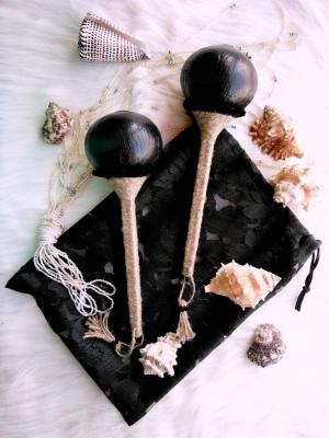 Maracas Black pearl ( Handmade). Kot Kseniia