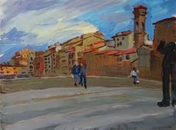 Florence, on the bridge of the Holy Trinity (Santa Trinita). Dobrovolskaya Gayane