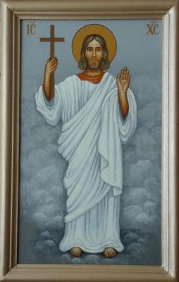 Icon "Jesus" (Jesus In White Clothes). Markoff Vladimir