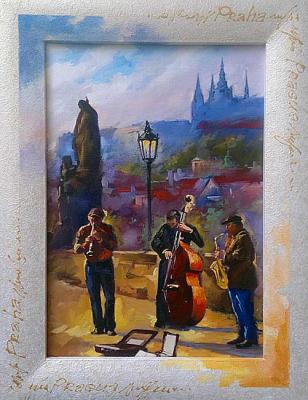 Prague. Musicians on the Charles Bridge. Iarovoi Igor