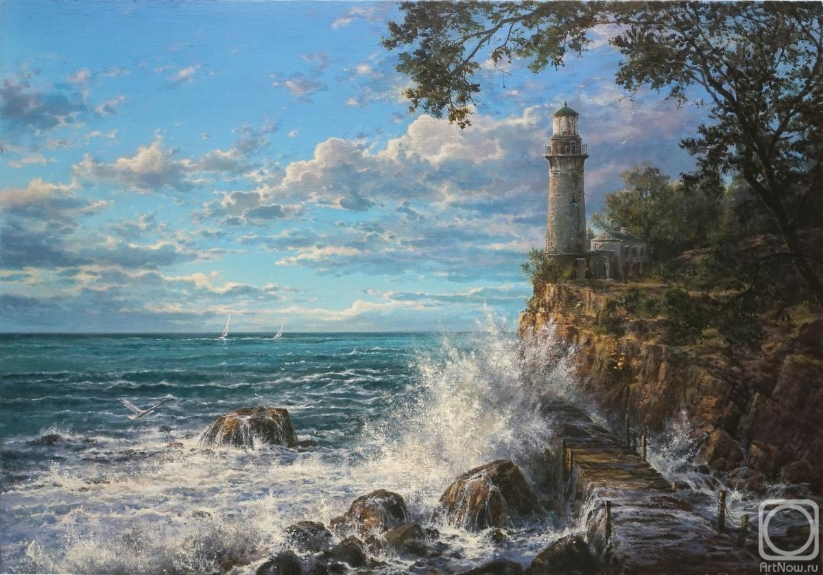 Yushkevich Viktor. Lighthouse on the rock