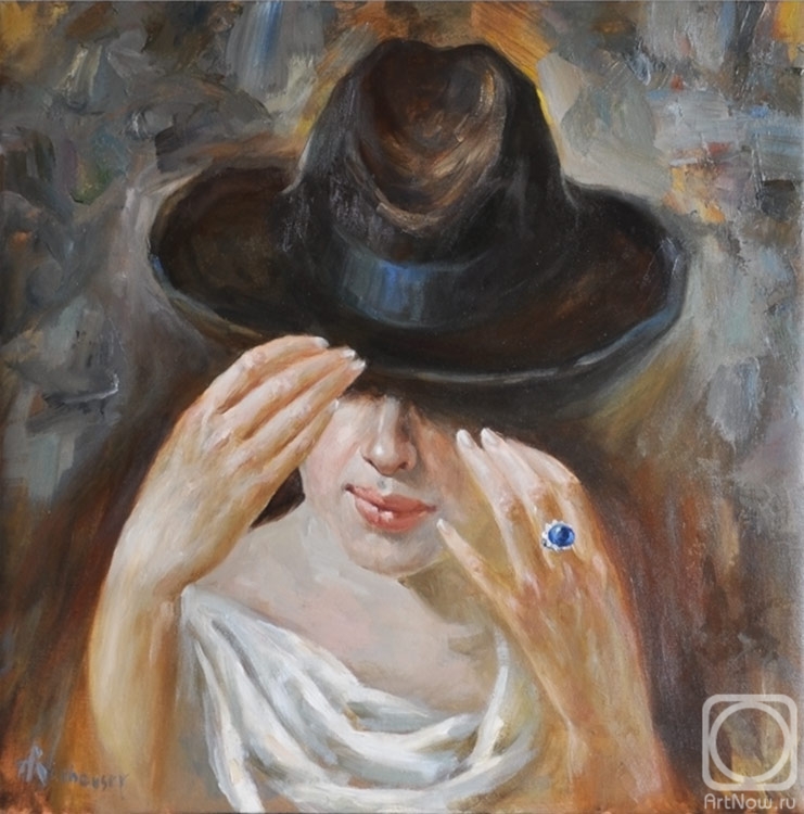 Rozhansky Anatoliy. Portrait in an hat
