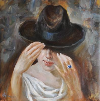 Portrait in an hat. Rozhansky Anatoliy
