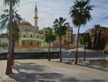 Durres, mosque, main square (Palm Trees Painting). Dobrovolskaya Gayane
