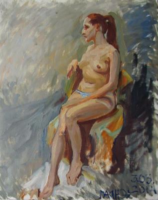 Dobrovolskaya Gayane Khachaturovna. Nude sitting  N