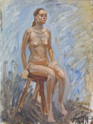 Nude sitting number M. Dobrovolskaya Gayane