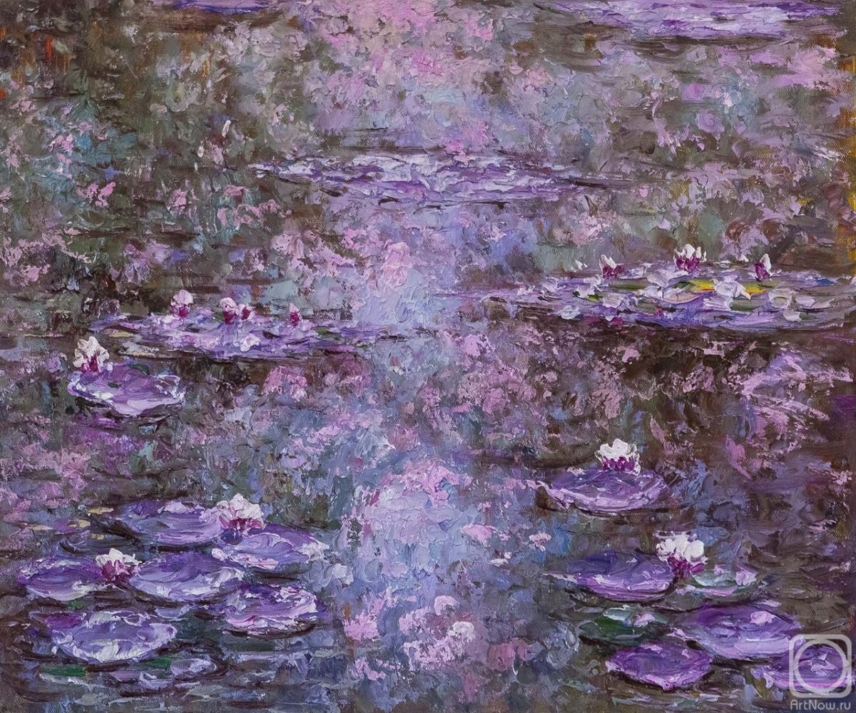 Kamskij Savelij. Water lilies N33, copy of the picture by Claude Monet