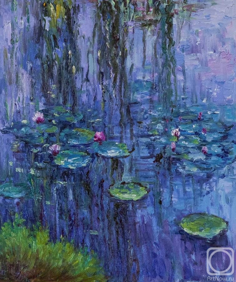 Kamskij Savelij. Water lilies N34, copy of the picture by Claude Monet