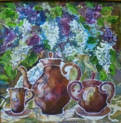 Tea with lilacs. Ripa Elena