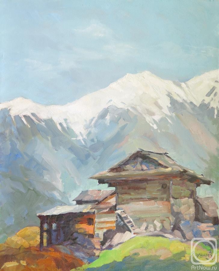 Vedeshina Zinaida. The Himalayas. Alpine village