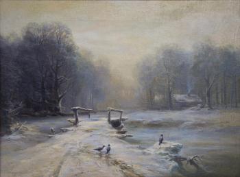 Winter landscape with crows. Vorotilov Sergei