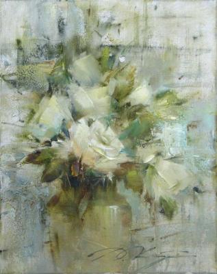 White roses. Orlov Dmitriy