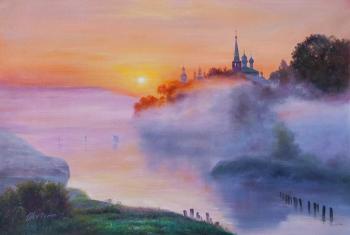 Foggy morning at dawn. Romm Alexandr