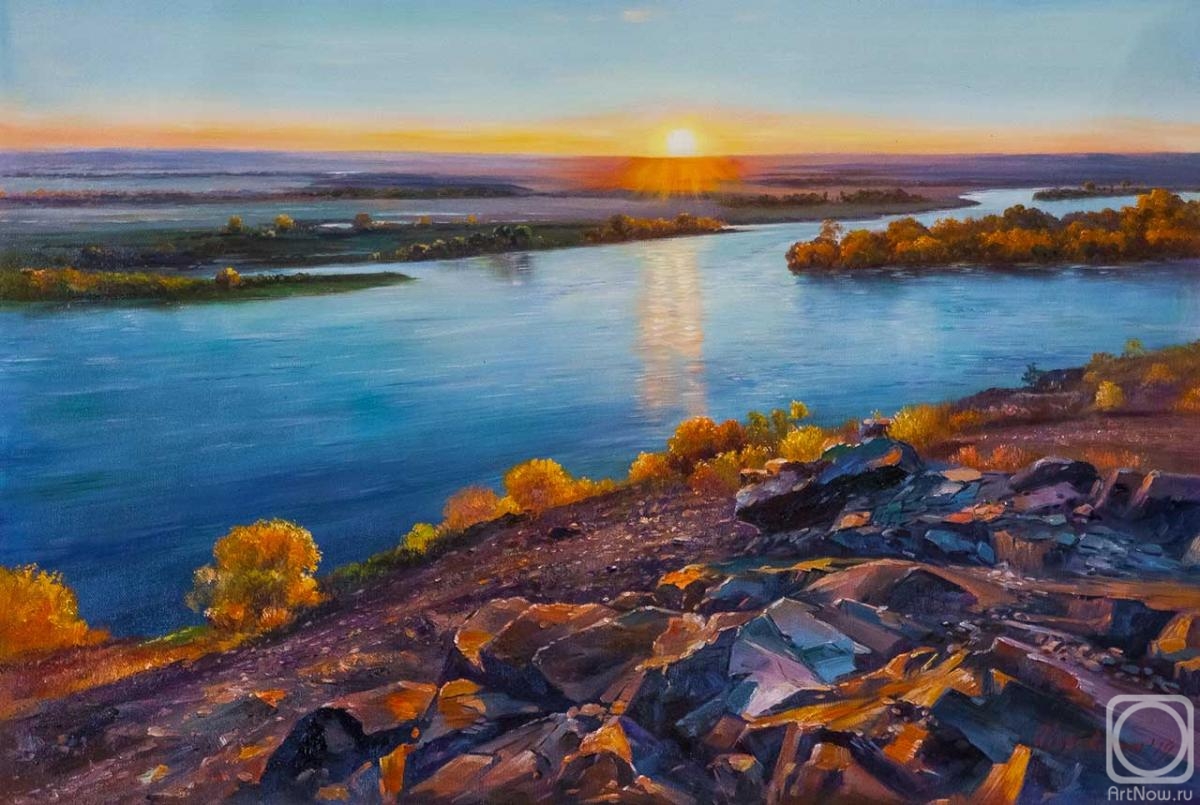 Romm Alexandr. Meeting the dawn on the river