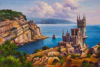 View of the Swallow Nest with Aurora of the Rock