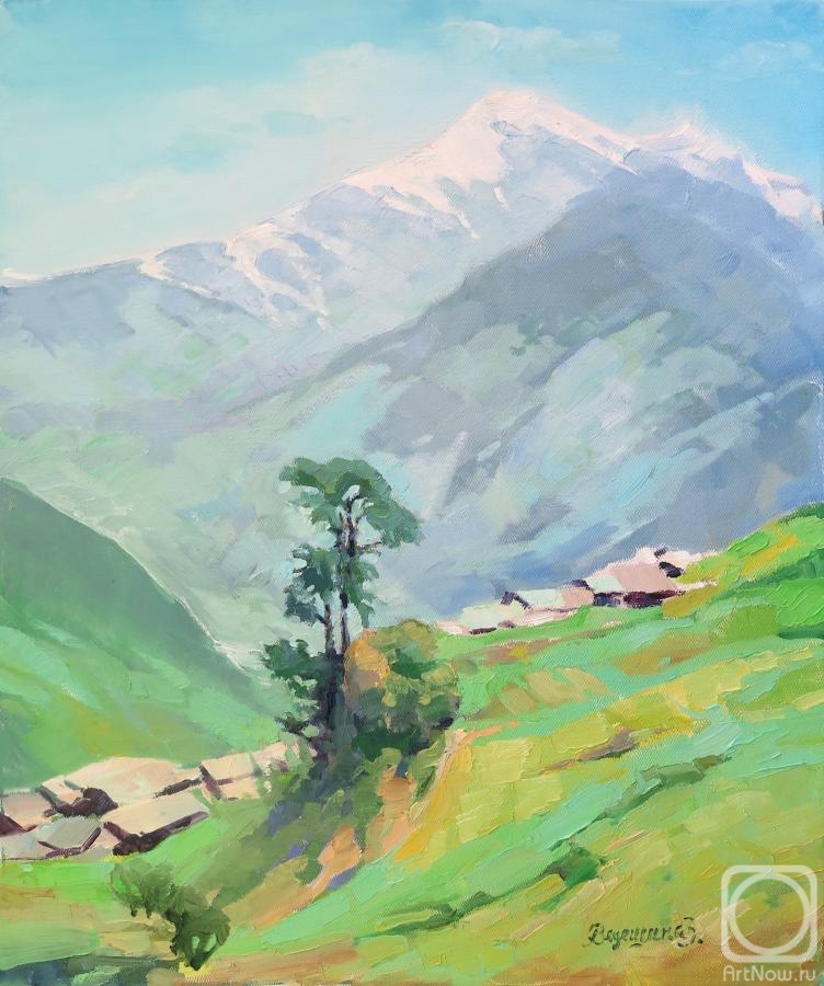 Vedeshina Zinaida. The Himalayas. Alpine village Jana