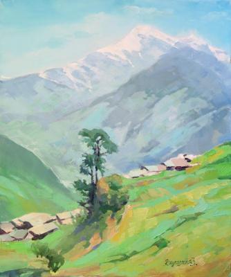 The Himalayas. Alpine village Jana (Kulu Valley). Vedeshina Zinaida