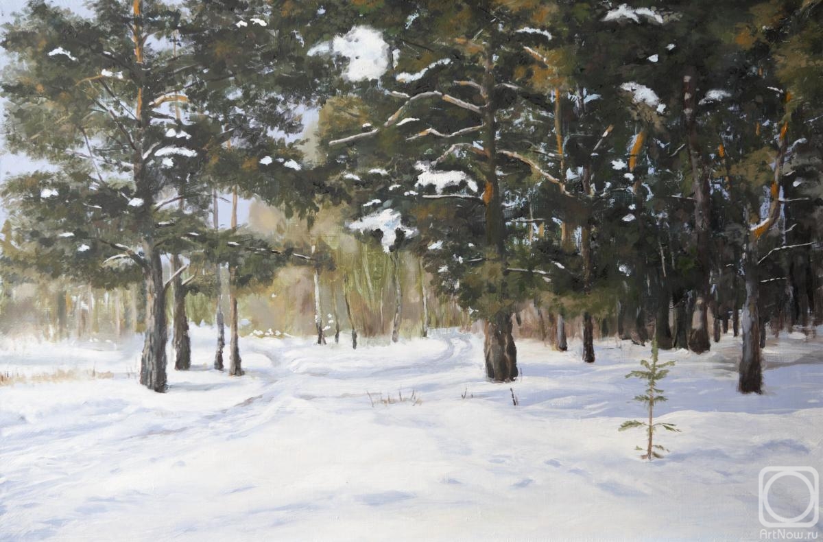 Soloviev Leonid. Winter landscape. February