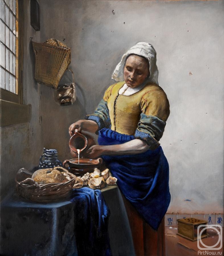 Soloviev Leonid. Copy of Vermeer's "Milkmaid"