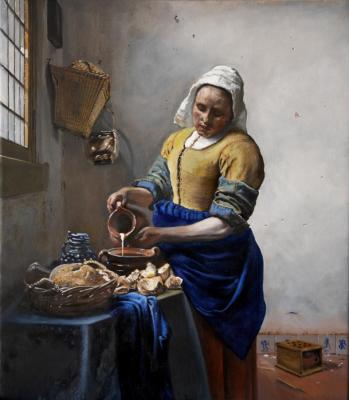Copy of Vermeer's "Milkmaid" (Mastercopy). Soloviev Leonid