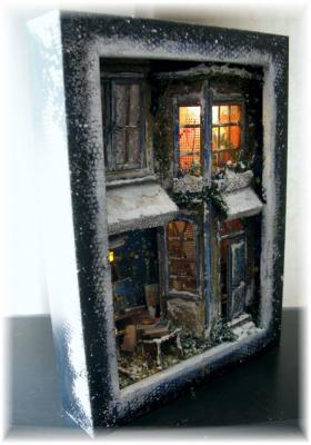 Miniature panel "The first snow on the Rhone". Shurshakov Igor