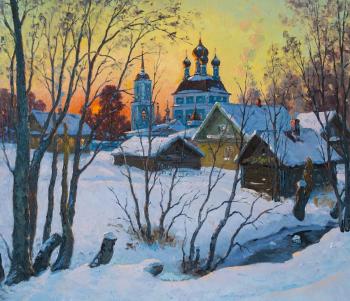 Village Kravotyn, winter