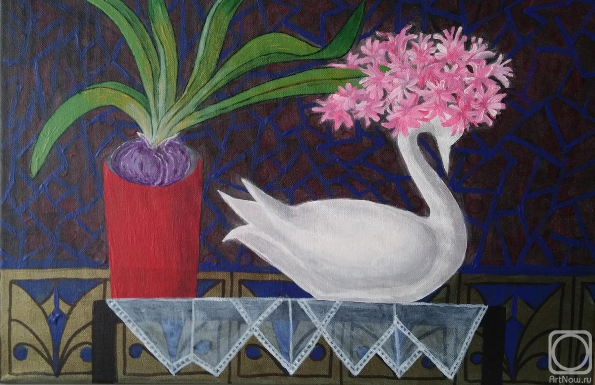 Potapova Elena. A swan in a hyacinth cap