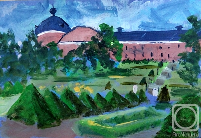Kataeva Galina. Uppsala castle. Perspective from Botanic garden