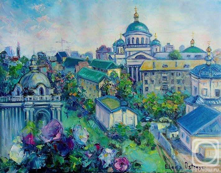 Ostraya Elena. View from the Kazan Kremlin on the three cathedrals