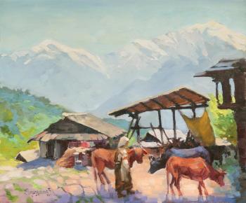 In a Himalayan village (). Vedeshina Zinaida