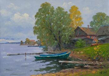 Boats on Lake Seliger (). Alexandrovsky Alexander