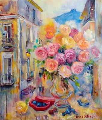 Candy and flowers of love in Naples. Ostraya Elena