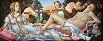 Venus and Mars. A copy of painting by Sandro Botticelli