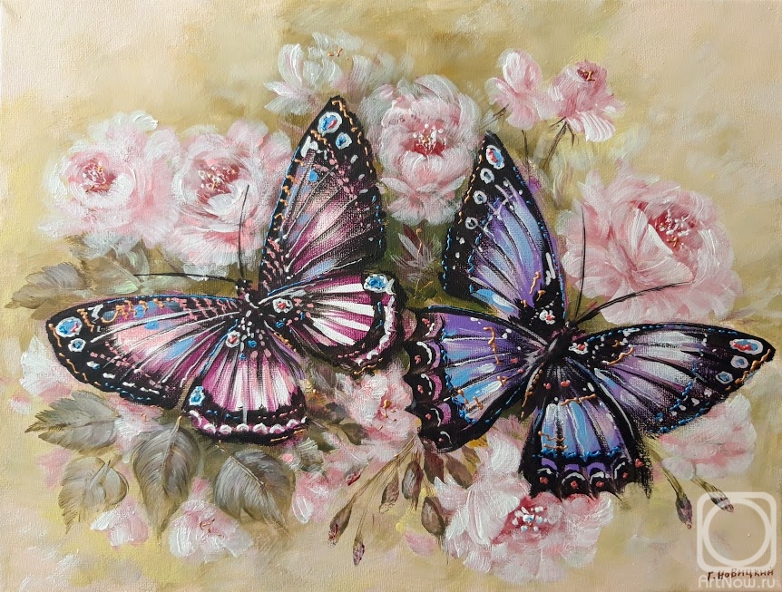 Картины из бабочек на керамических холстах, выполнены вручную