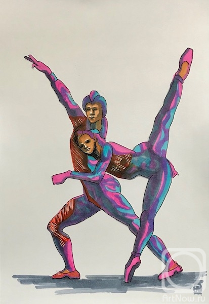 Lukaneva Larissa. Dancers (sketch)