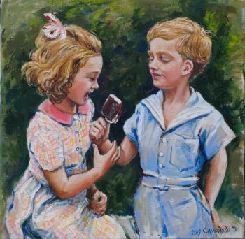 Ice cream (Pictures About Children). Simonova Olga