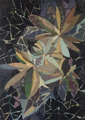 Mosaic flowers. Petrovskaya-Petovraji Olga