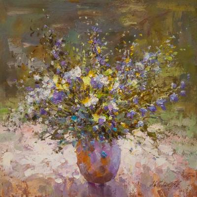 Bouquet with bells in the style of impressionism