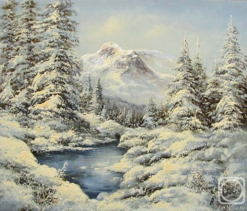 Zorin Vladimir. Snowy day in the mountains